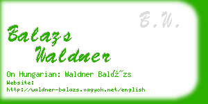 balazs waldner business card